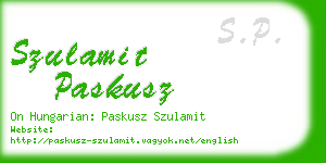 szulamit paskusz business card